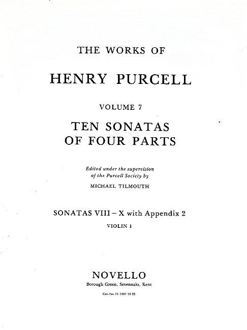 10 Sonatas Of Four Parts For Violin 1(Sonatas VIII-X)