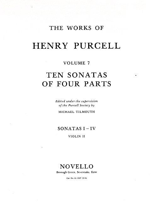 10 Sonatas Of Four Parts Violin 2 (Sonatas I-IV)
