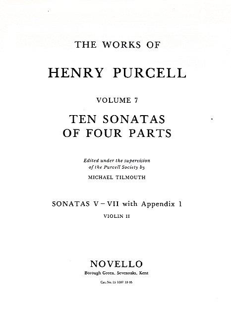 10 Sonatas Of Four Parts Violin 2 (Sonatas V-VII)