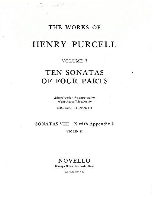 10 Sonatas Of Four Parts Violin 2 (Sonatas VIII-X)