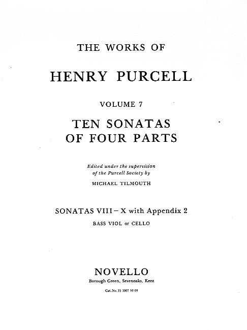 10 Sonatas Of Four Parts For Cello(Sonatas VIII-X)