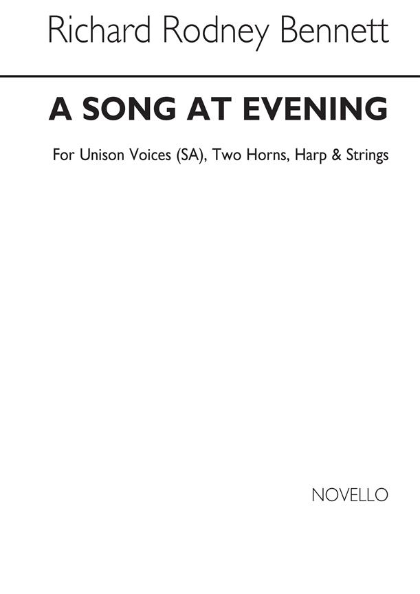 A Song At Evening - Vocal Score