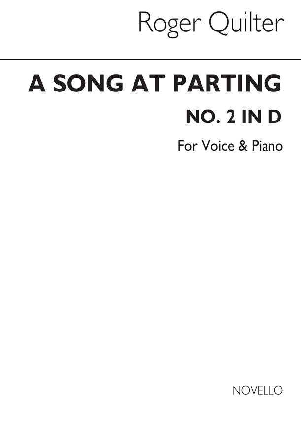 R A Song At Parting In D Voice And Piano