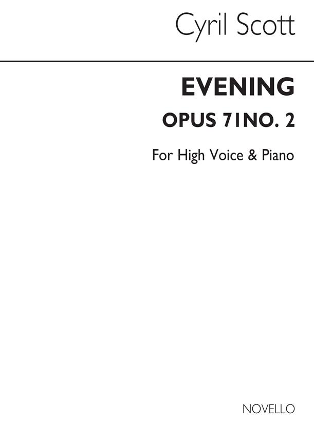 Evening Op71 No.2-high Voice/Piano (Key-e Flat)