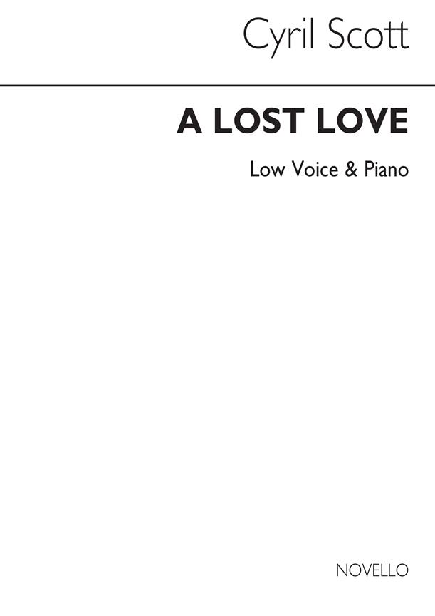 A Lost Love Op62 No.1-low Voice/Piano (Key-e Flat)