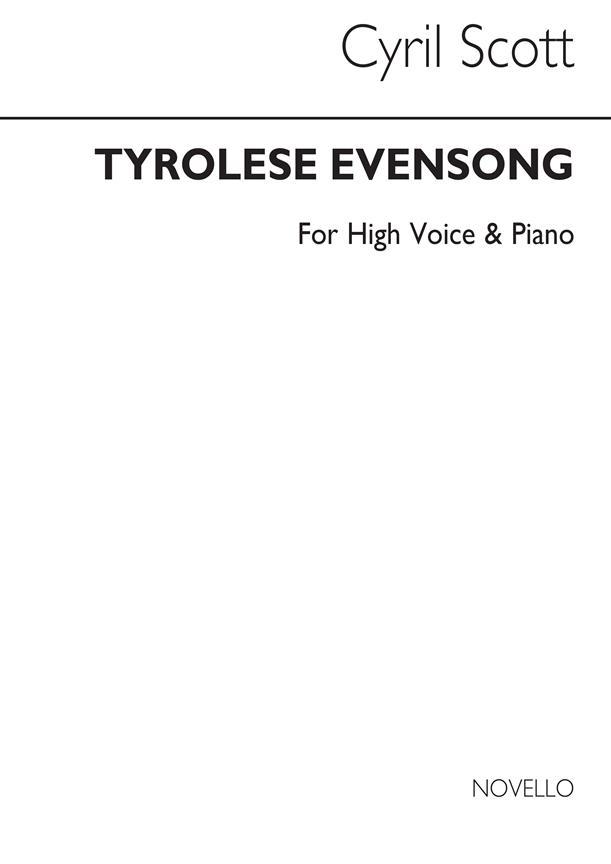 Tyrolese Evensong - High Voice/Piano (Key-d)