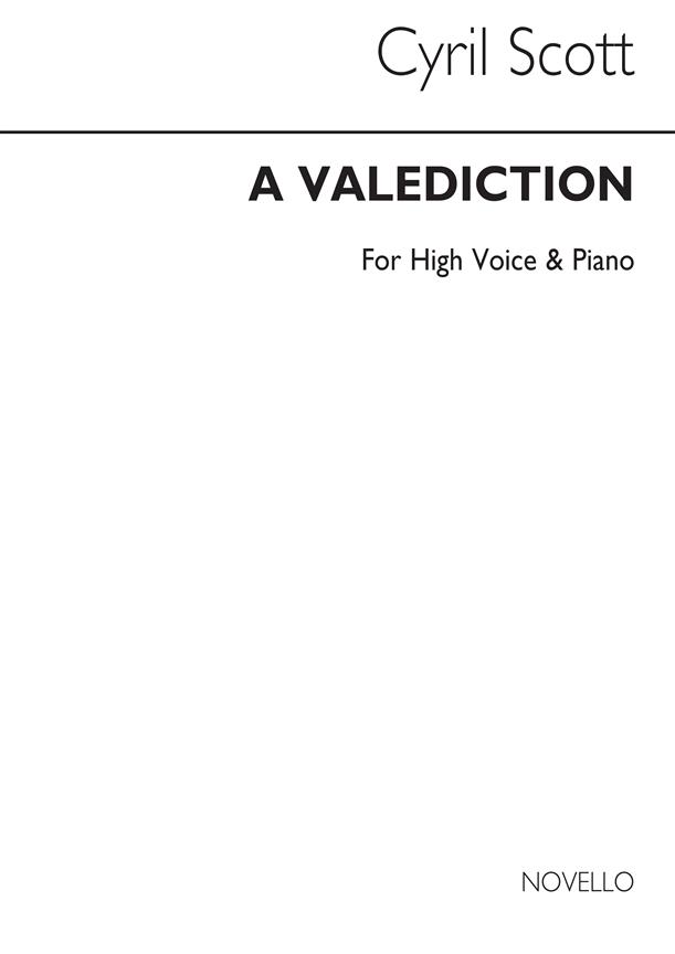 A Valediction-high Voice/Piano (Key-b Flat)