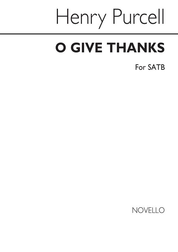 O Give Thanks Satb
