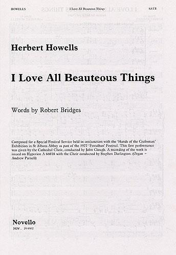 I Love All Beauteous Things