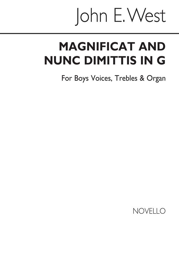 J Magnificat & Nunc Dimittis In G Boys Vces/Org Vs