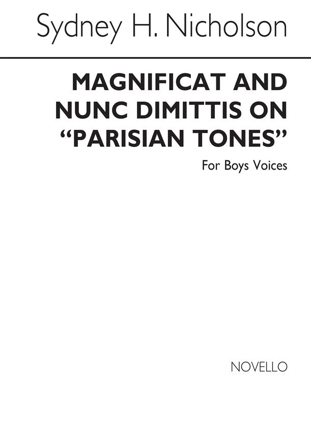 S Magnificat And Nunc Dimittis On Parisian Tones