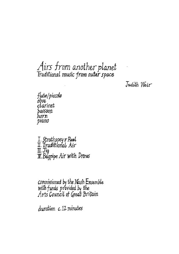 Airs From Another Planet (Parts)