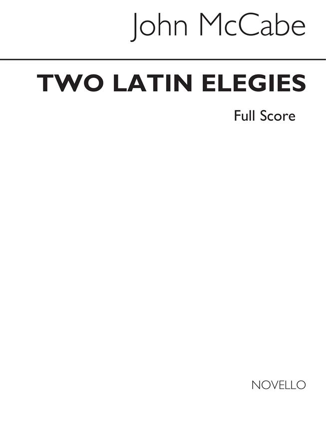 Two Latin Elegies Ct/Cup(bells/Rec/Vlc/Hpcd (Score and Parts))