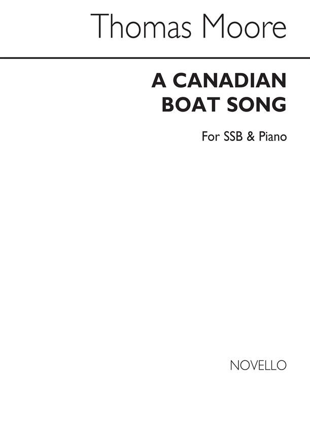 Canadian Boat Song Ssb/Piano