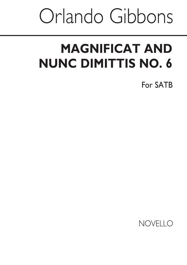 Magnificat And Nunc Dimitis No. 6 SATB