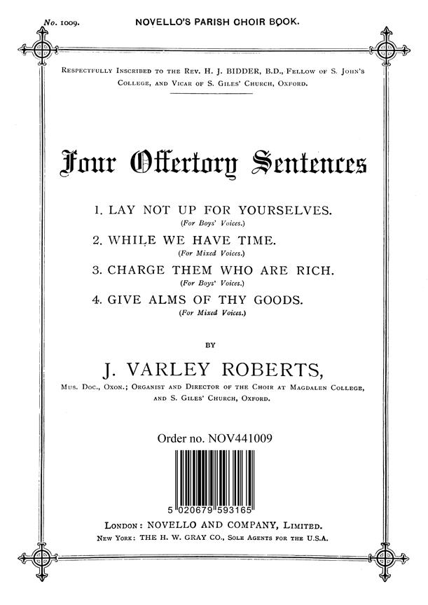 Four Offertory Sentences