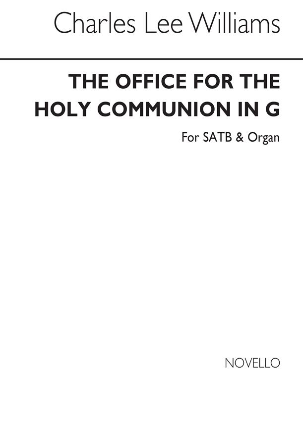 Lee Williams The Office For Holy Communion In G