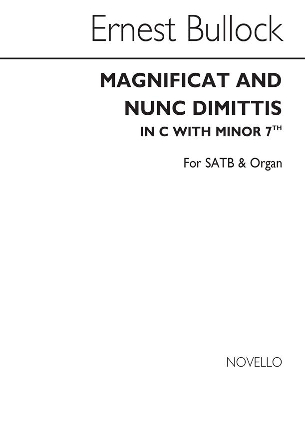 Magnificat And Nunc Dimittis In C (With Minor 7th)