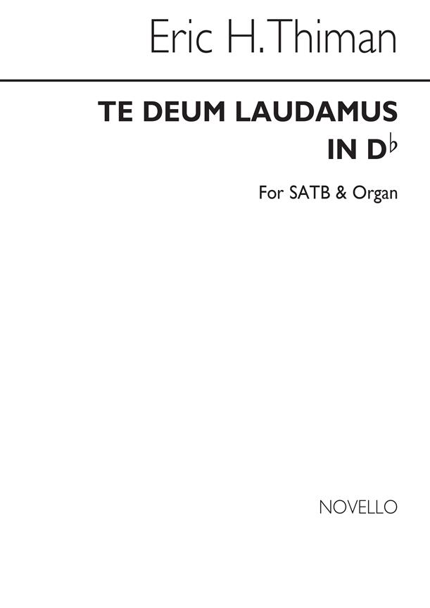 Te Deum Laudamus In Db Satb/Organ