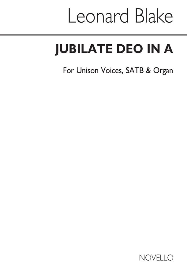 Jubilate Deo In A Satb/Organ
