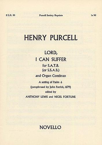 Purcell: Lord, I Can Suffuer (SATB)