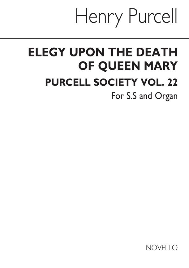 Elegy Death Q Mary Ss/Organ