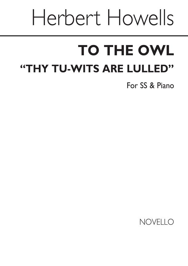 Thy Tu-wits Are Lulled Ss/Piano