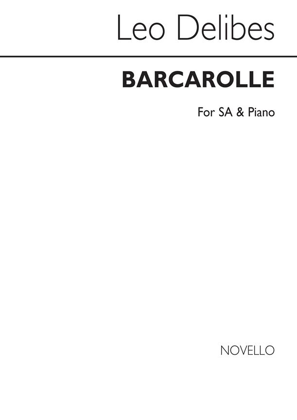 Delibes Barcarolle Soprano/Alto/ Piano