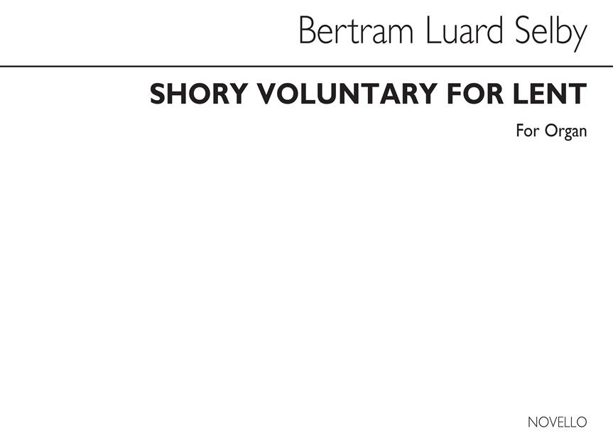 Selby Short Voluntary fuer Lent Organ
