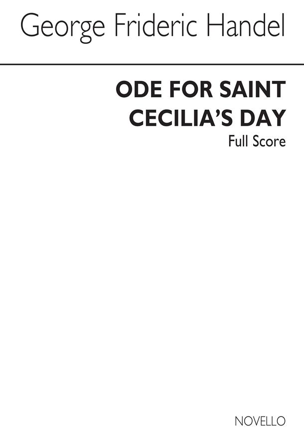Handel: Ode For Saint Cecilia's Day (Full Score)
