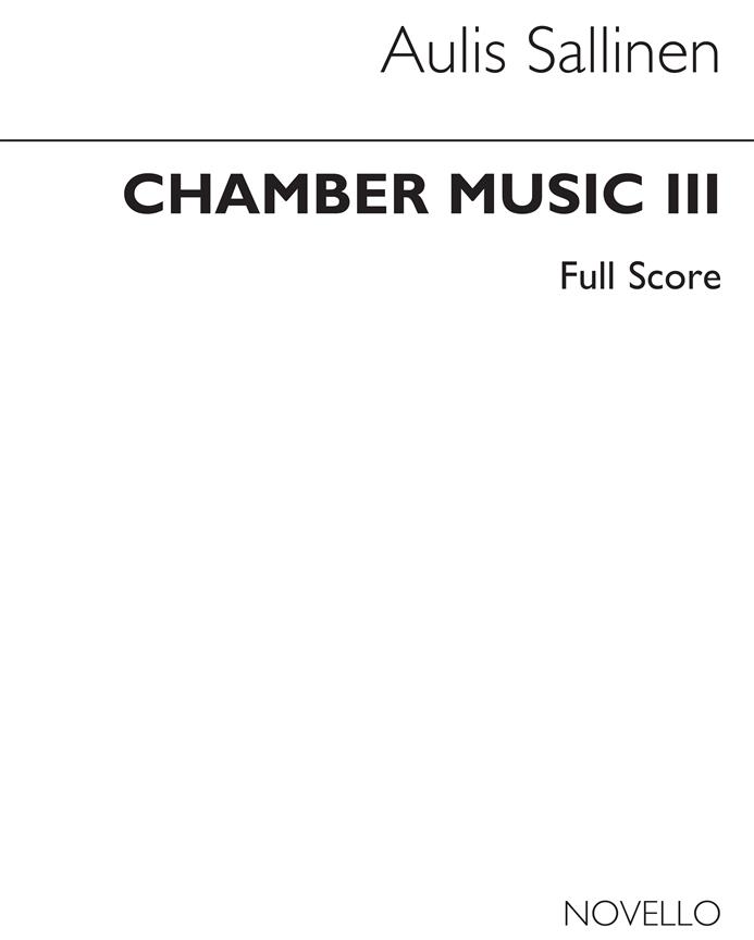 Aulis Sallinen: Chamber Music III (Studiepartituur)