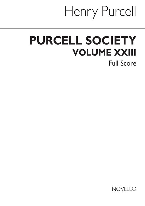 Purcell Society Volume 23(The Services (Original Engraving))
