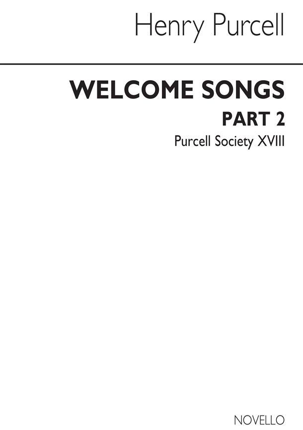 Purcell Society Book 18(Royal Welcome Songs Part 2 (Original Engraving))