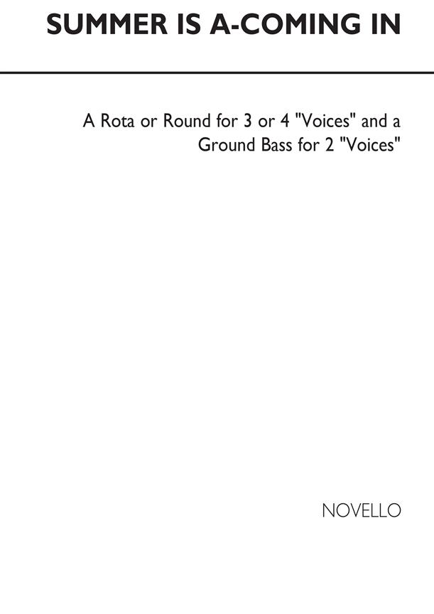 Summer Is A-Coming (3/4-Part Round)