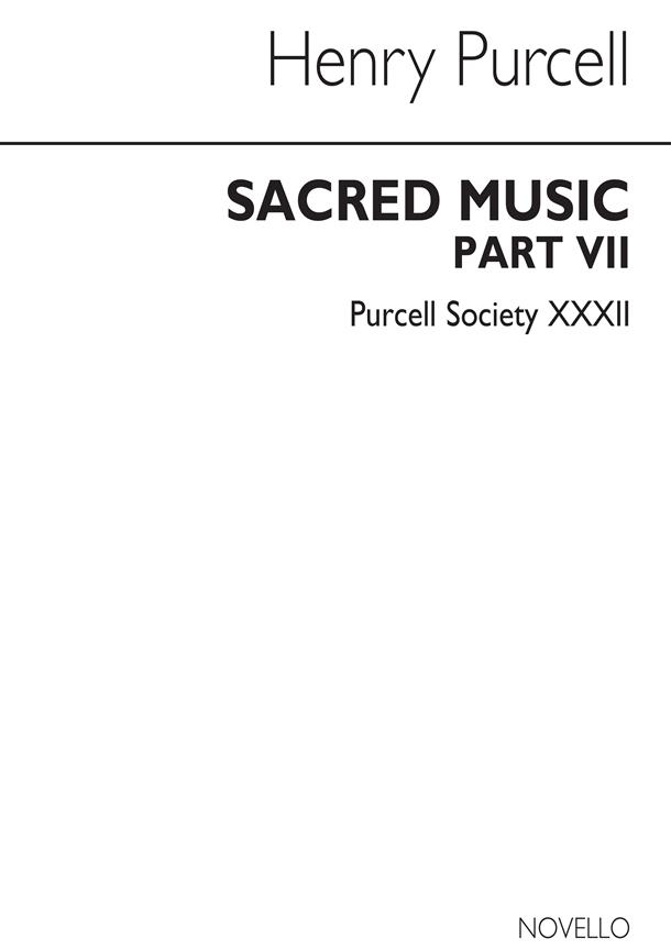 Purcell Society Volume 32(Sacred Music Part 7 (Original Engraving))
