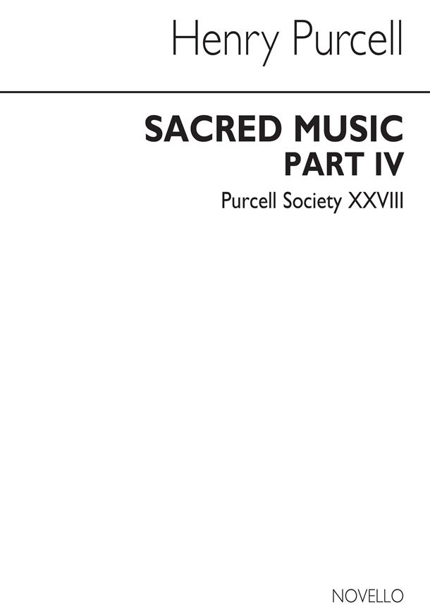 Purcell Society Volume 28(Sacred Music Part 4 (Original Engraving))