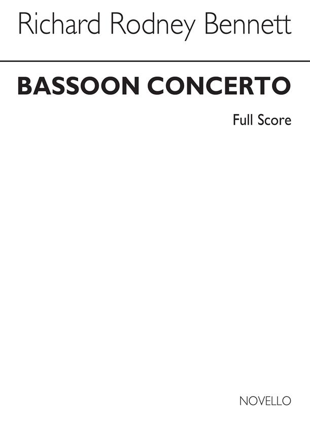 Bennett: Concerto For Bassoon And Strings (Partituur)