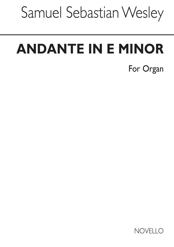 Andante In E Minor For Organ