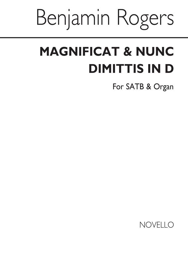 Magnificat And Nunc Dimittis In D(For Soprano Alto Tenor Bass And Org.)