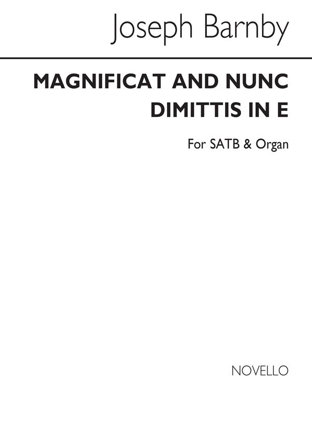 Magnificat and Nunc Dimittis in E
