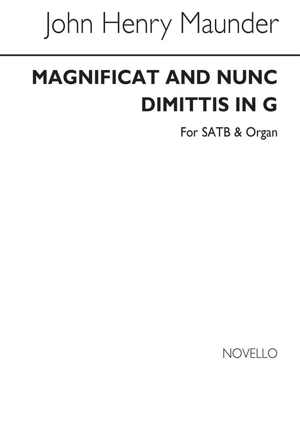 J Magnificat And Nunc Dimittis In G Satb And