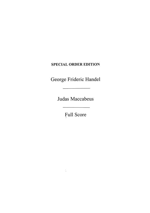 Judas Maccabeus (Mozart) Full Score