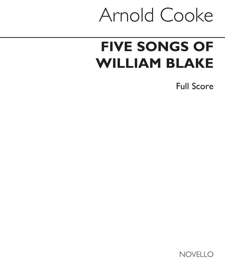 5 Songs Of William Blake Score