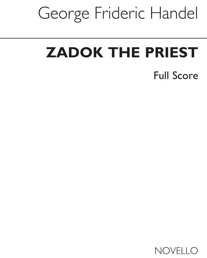 Handel: Zadok The Priest (Partituur)