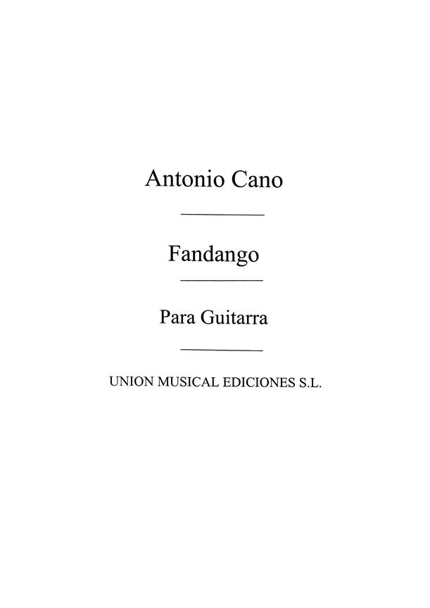 Cano: Fandango (Balaguer) for Guitar