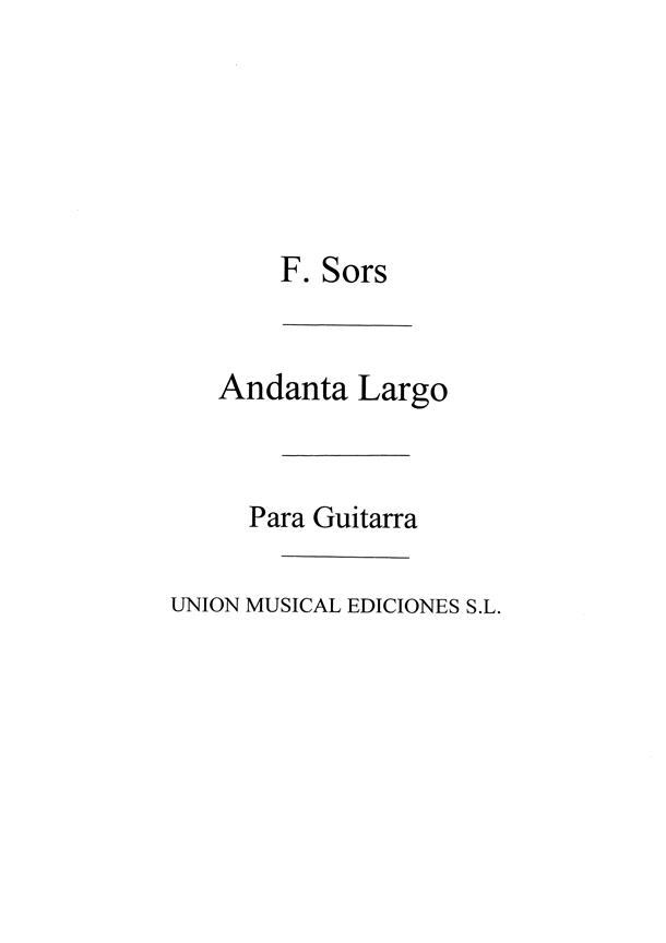 Sor Andante Largo (Llobet) Guitar **Am32665**