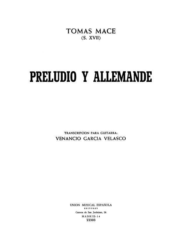 Preludio Y Allemande