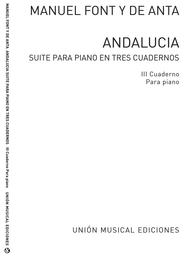 Manuel Font Y De Anta: Andalucia Iii Cuaderno