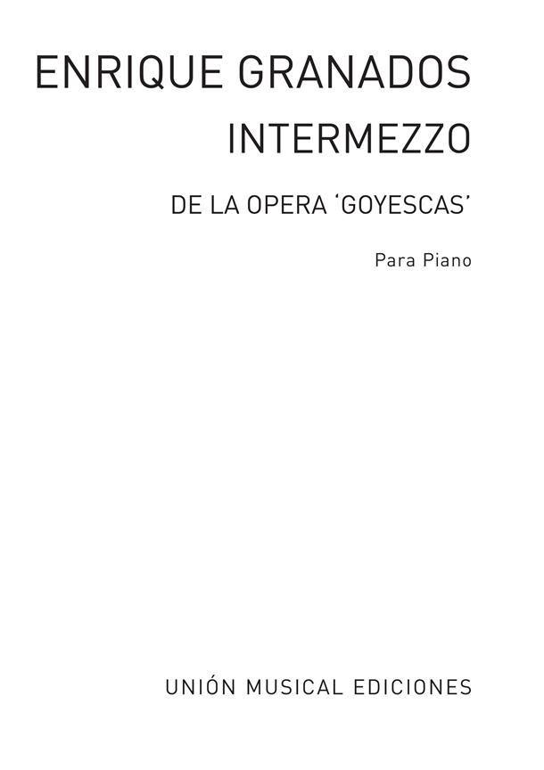 Intermezzo From Goyescas Piano