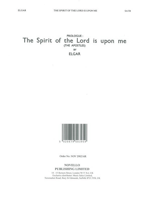 Edward Elgar: The Spirit Of The Lord Is Upon Me